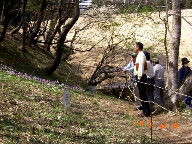 �ڐA���ꂽ�J�^�N���ɂ��Ă̐����ɒ�������Q���ҁi�E��͒����r��̕��j