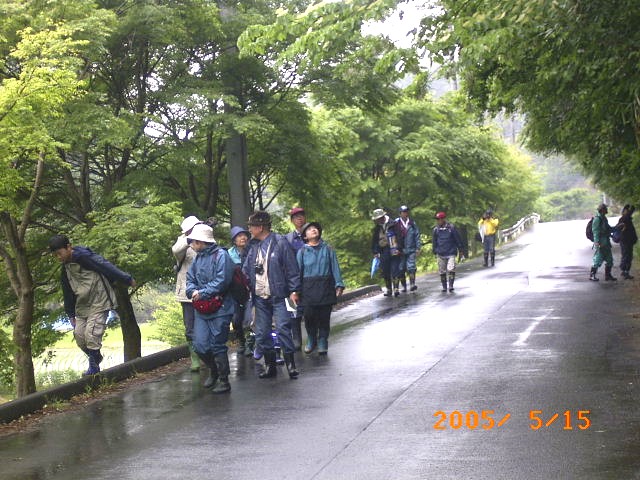 �z�I�W���̂�������Ɏ��𐟂܂��A���C�n�E�~�����k�J�֕����čs���Q���҂̎ʐ^